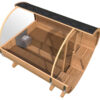 Kleine Fasssauna mit Terrasse | Small Barrel Sauna with Terrace