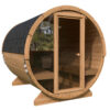 Kleine Fasssauna mit Terrasse | Small Barrel Sauna with Terrace