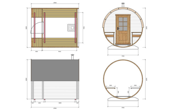 Small Barrel Sauna