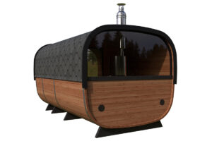 Large modern barrel sauna "Deluxe" | TG008