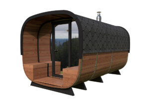 Large modern barrel sauna "Deluxe" | TG008