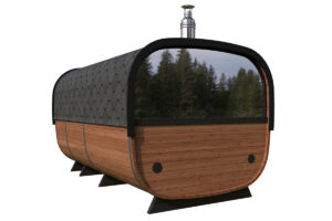 Large modern barrel sauna "Deluxe" | TG008