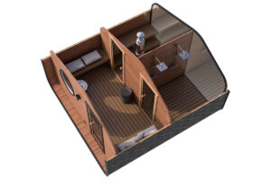 Modern outdoor sauna "Mont Blanc" | TG024