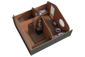 Modern outdoor sauna "Mont Blanc" | TG024