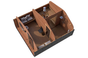 Modern outdoor sauna "Mont Blanc" | TG024