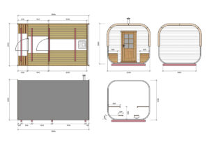 Saunafass Deluxe - Zeichnungen - TG008