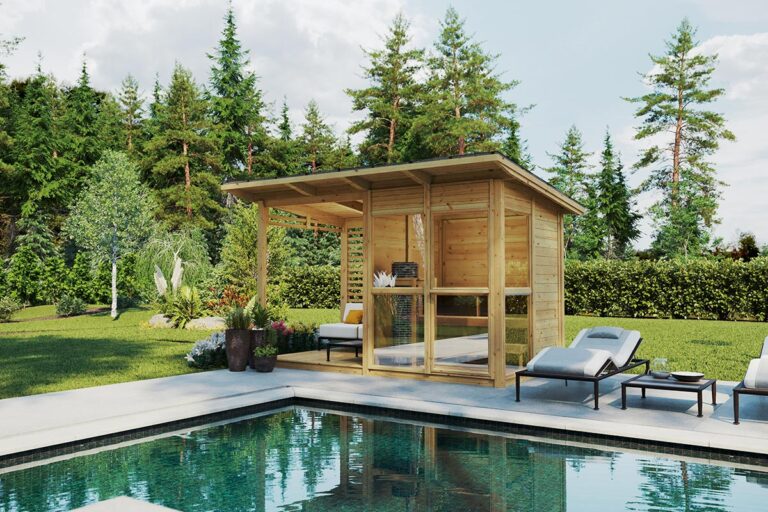 Outdoor Sauna Cabin with Veranda Felix 2 x 4 m