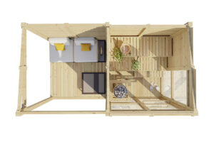 Outdoor Sauna Cabin with Veranda Felix 2 x 4 m