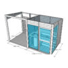 Outdoor Sauna Cabin with Veranda Felix 2 x 4 m