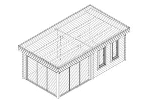 Contemporary Garden Room Aurora 19m² | 44mm | 6x3m