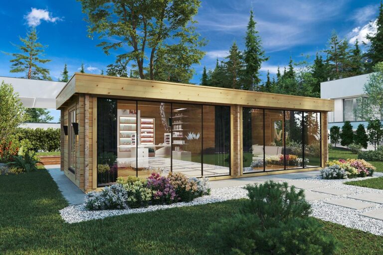 Large Modern Garden Room “Rebeka” Plus 29m² | 70mm | 8x4m