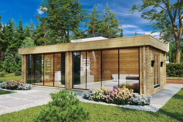 Large Modern Garden Room “Rebeka” Plus 29m² | 70mm | 8x4m