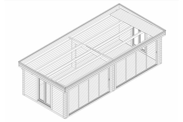 Large Modern Garden Room “Rebeka” Plus 29m² | 70mm | 8x4m