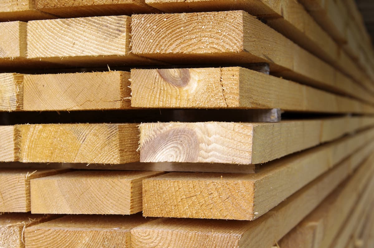 stacked wooden boards