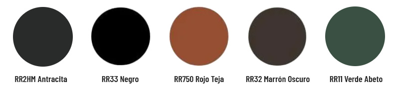 Chapas de Acero - Opciones de color