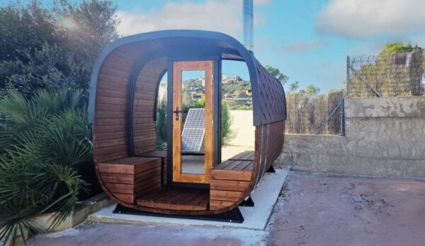 Sauna de Barril exterior recto Sauna de Barril de Madera Termotratada