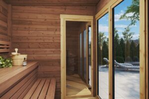 Contemporary Outdoor Sauna "Aurland" | G0428 | Fjord Series