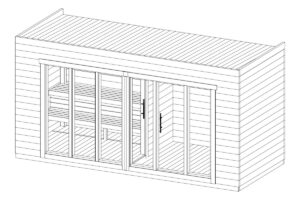 Large Modern Garden Sauna "Lyngen" | G0427 | Fjord Series