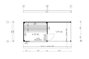 Modern Outdoor Sauna With Veranda "Nord" | G0424 | Fjord Series