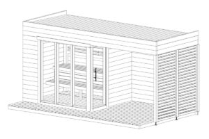 Modern Outdoor Sauna Cabin "Geira" | G0423 | Fjord Series