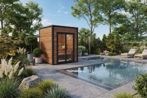 Small Modern Outdoor Sauna Room "Lyse" | G0426 | Fjord Series