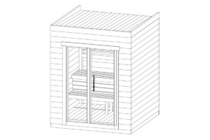 Small Modern Outdoor Sauna Room "Lyse" | G0426 | Fjord Series