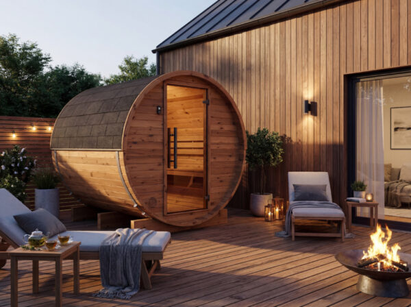 Sauna de barril termotratada "Halo"