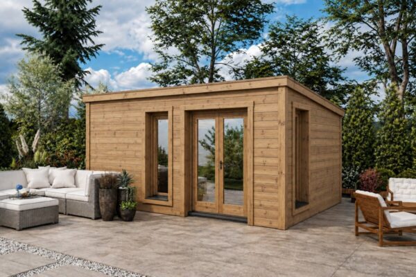 Fully Insulated Ryan Garden Room with Thermo Wood Cladding – 14 m² / 5 × 3 m