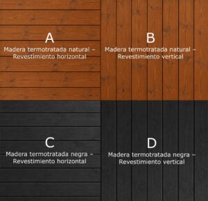 Revestimiento de la caseta de jardin / madera termotratada