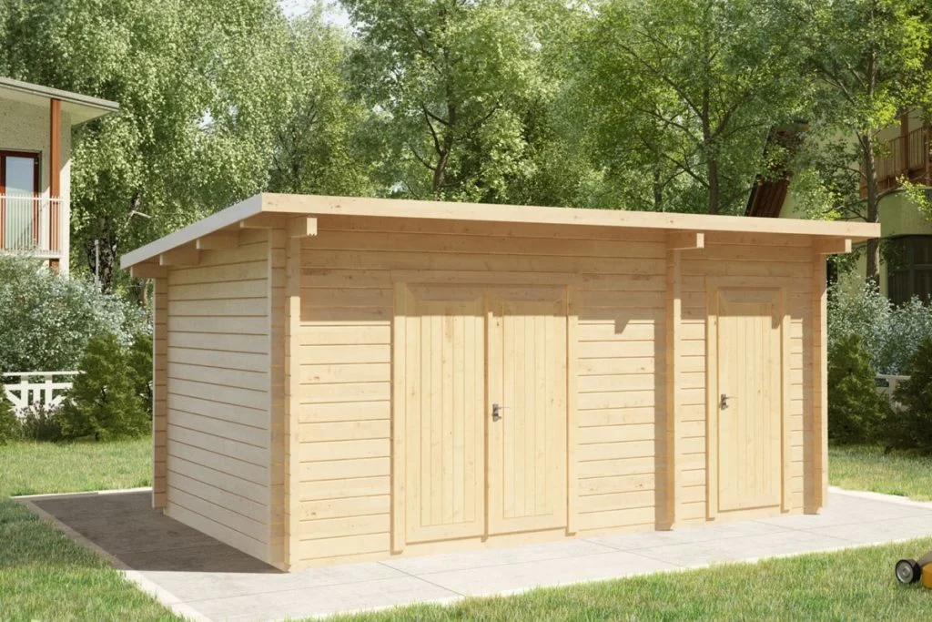 Model C double shed | 15m2 | 44mm | 5x3m | G0204-1