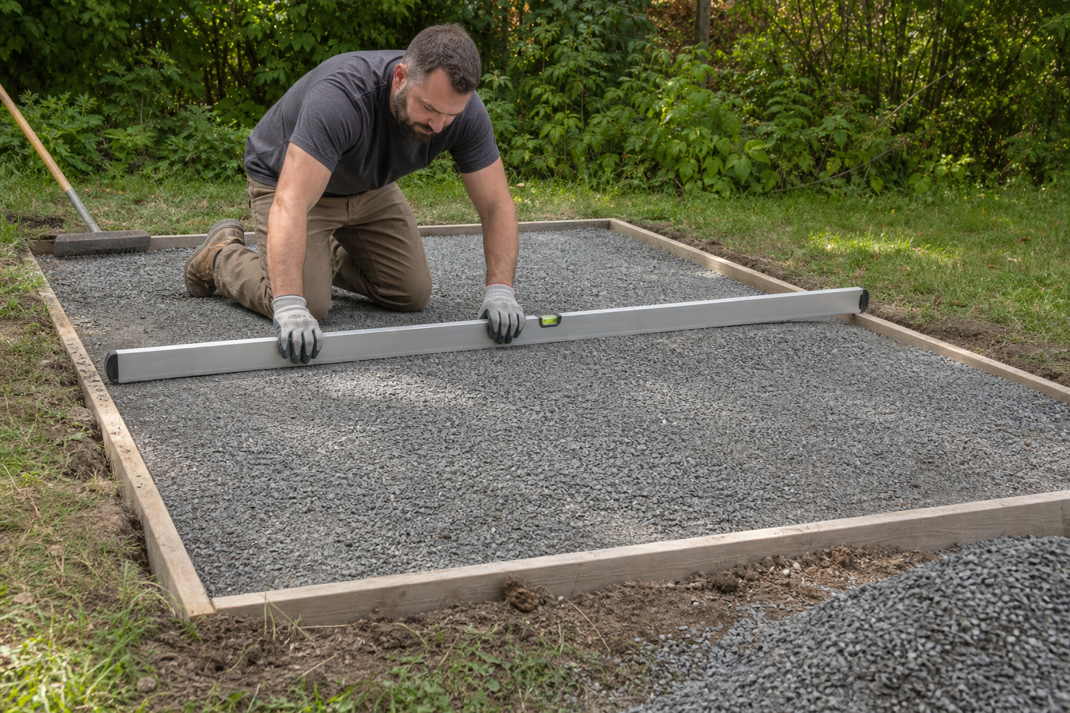 Levelling a compacted base