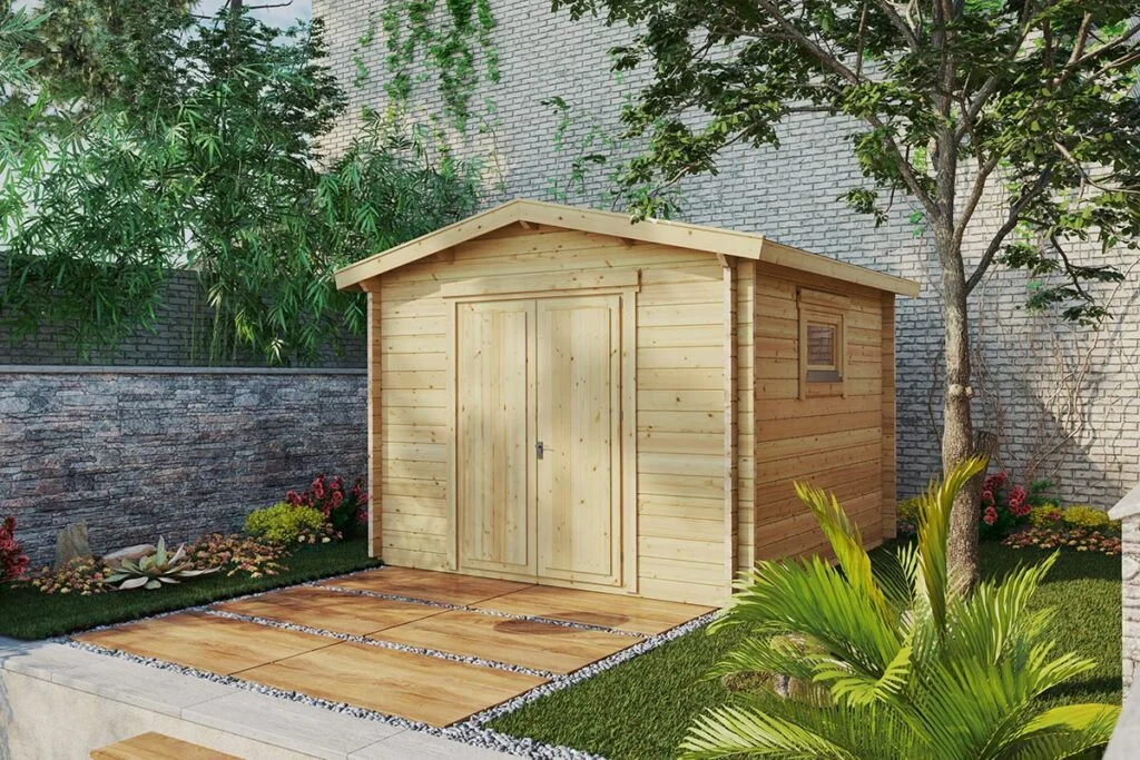 Nora F garden shed / 9m² / 3x3m / 44mm