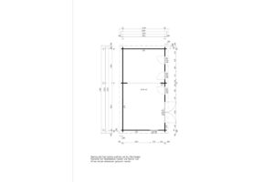 Ground plan for wooden garden building model g0058.