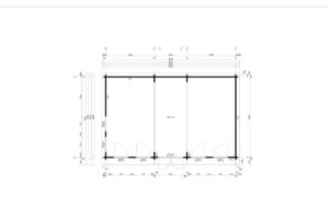 Ground plan for wooden garden building model g0195.