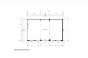 Ground plan for wooden garden building model g0229.