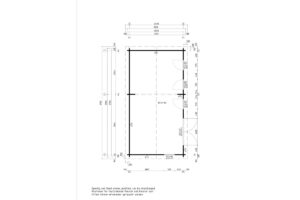 Ground plan for wooden garden building model g0234.