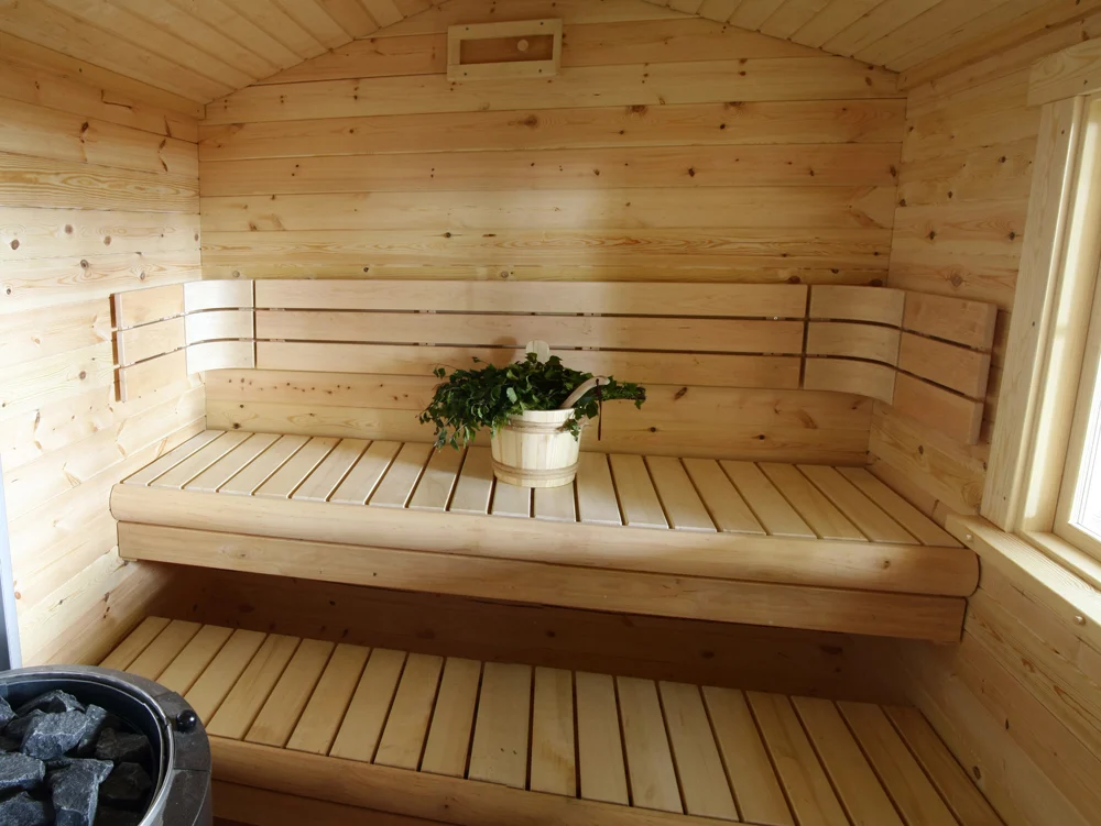 Sauna finlandesa de exterior Matti 8m2 / 4x2m / 58mm